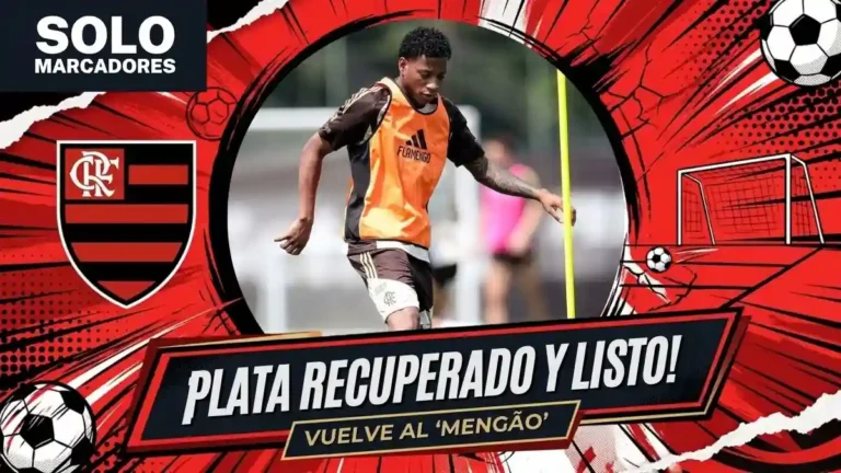 Gonzalo Plata dejó atrás su lesión muscular y entrenó con el plantel de Flamengo. Queda a disposición para las próximas convocatorias.