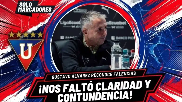 Gustavo Álvarez, DT de Liga de Quito, analizó la derrota 2-1 ante Macará por la Liga Ecuabet. 'Faltó claridad y contundencia', afirmó tras los errores propios.