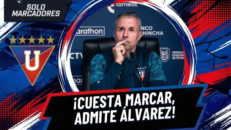 Gustavo Álvarez analizó el empate 2-2 de Liga de Quito ante Universidad Católica por Copa Ecuador y admitió que les cuesta marcar.