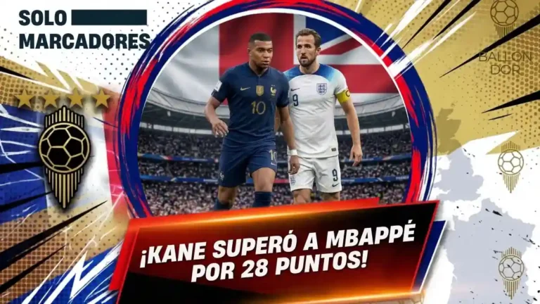 Harry Kane se corona con el Balón de Oro 2026 por solo 28 puntos ante Kylian Mbappé. Votación reñida, 40 votos de primera opción para el inglés.