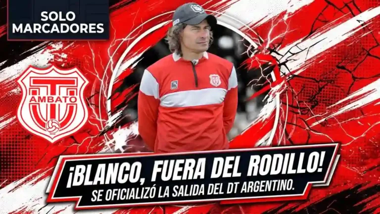 Técnico Universitario oficializó la salida de Ismael Blanco y su cuerpo técnico tras dirigir 7 partidos en el equipo ambateño.