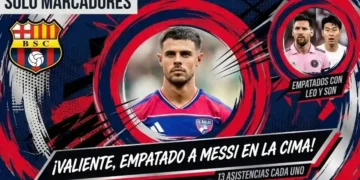 Joaquín Valiente empata a Lionel Messi en la cima de asistencias de la MLS 6 Joaquín Valiente, ex Barcelona SC, suma 13 asistencias en la MLS con FC Dallas y comparte el liderato con Lionel Messi.