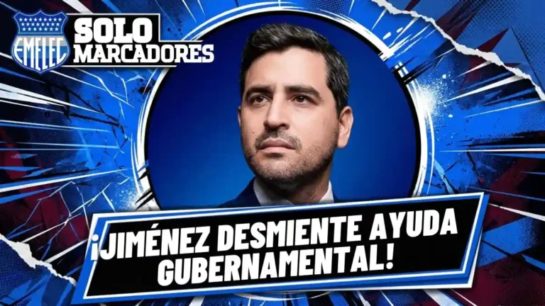 José David Jiménez, presidente de Emelec, aclara que el club se sostiene por la empresa privada y descarta financiamiento estatal.