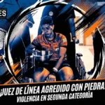 ¡Violencia que indigna! Juez de línea es trasladado en ambulancia tras recibir una pedrada en el Ascenso Nacional 4 Un juez de línea agredido con una piedra y trasladado en ambulancia en el partido de Segunda Categoría entre Ciudad de Yantzaza y Río Aguarico.