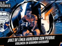 ¡Violencia que indigna! Juez de línea es trasladado en ambulancia tras recibir una pedrada en el Ascenso Nacional 5 Un juez de línea agredido con una piedra y trasladado en ambulancia en el partido de Segunda Categoría entre Ciudad de Yantzaza y Río Aguarico.