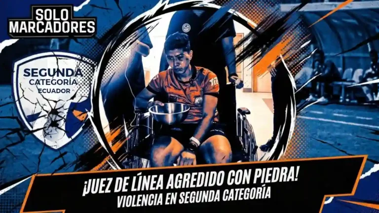 Un juez de línea agredido con una piedra y trasladado en ambulancia en el partido de Segunda Categoría entre Ciudad de Yantzaza y Río Aguarico.