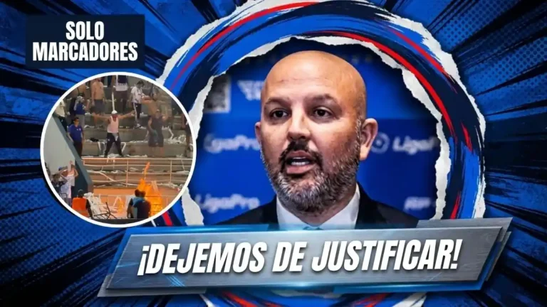 Miguel Ángel Loor condena desmanes causados por la hinchada de Emelec y exige frenar las excusas ante la violencia en los estadios de la LigaPro.