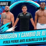 Mayton Perea cae ante Juan Albarello en el HYPE Quito tras la baja de Colby Covington 3 Mayton Perea fue sometido por Juan Albarello en 2:19 minutos en HYPE Quito tras la baja médica de Colby Covington previo al combate coestelar.