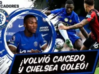EL RETORNO DEL 'NIÑO MOI' REANIMÓ AL CHELSEA 5 Moisés Caicedo regresó como titular en la goleada 5-1 del Chelsea ante Bournemouth por Premier League tras superar su lesión muscular.