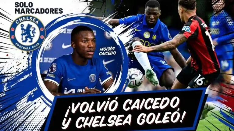 Moisés Caicedo regresó como titular en la goleada 5-1 del Chelsea ante Bournemouth por Premier League tras superar su lesión muscular.