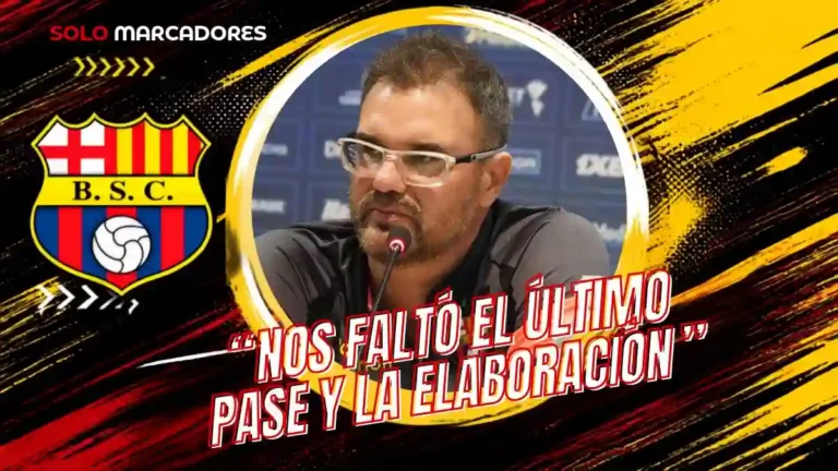 Pablo Trobbiani analizó el 1-1 de Barcelona SC ante Universidad Católica y explicó las razones de la falta de victorias en la LigaPro.