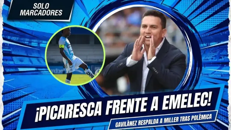 Pool Gavilánez respaldó las cascaritas de Miller Bolaños en el Capwell, afirmando que fue una estrategia para enfriar el partido ante Emelec.