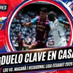 Precios de entradas para el crucial Liga de Quito vs. Macará por el hexagonal de la Liga Ecuabet 2026 3 Revisa los precios de las entradas Liga de Quito vs. Macará por la fecha 4 del hexagonal 2026. Descuentos en línea y confirmación de hinchada visitante.