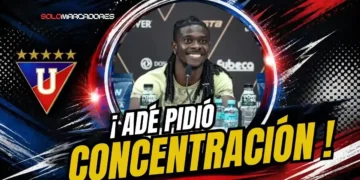 Ricardo Adé anticipa el duelo ante Barcelona SC: “El objetivo es ganar los tres puntos” 4 Ricardo Adé anticipó el duelo ante Barcelona SC: pidió concentración y dijo que el objetivo es ganar los tres puntos de local.