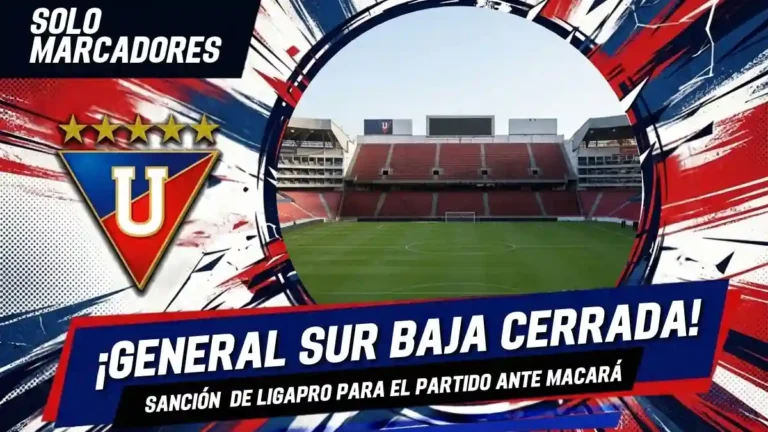 Oficial: sanción Liga de Quito cierra la General Sur Baja ante Macará por uso de bengalas vs Aucas. $1.250 de multa.