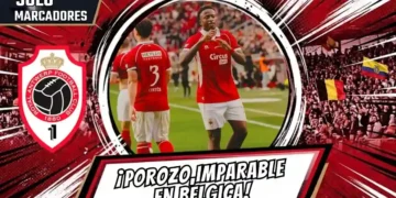 Snayder Porozo anota de penal en el triunfo 3-0 del Royal Antwerp ante Charleroi. El delantero ecuatoriano suma tres goles en ocho partidos.